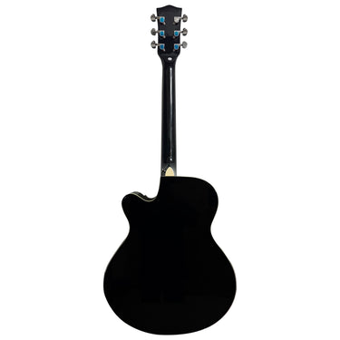 Guitarra Acustica Bamboo Ga-40-bk-q-ar Negra Con Funda 40 Pulgadas